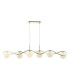 Lysandra 6 Light Bar Ceiling Pendant Polished Gold and Opal Glass-1