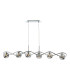 Lysandra 6 Light Bar Ceiling Pendant Polished Chrome and Smoked Glass-1