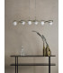 Lysandra 6 Light Bar Ceiling Pendant Polished Gold and Opal Glass-3