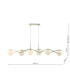 Lysandra 6 Light Bar Ceiling Pendant Polished Gold and Opal Glass-4