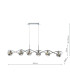 Lysandra 6 Light Bar Ceiling Pendant Polished Chrome and Smoked Glass-4