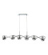 Lysandra 6 Light Bar Ceiling Pendant Polished Chrome and Smoked Glass-5