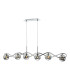 Lysandra 6 Light Bar Ceiling Pendant Polished Chrome and Smoked Glass-6