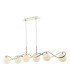 Lysandra 6 Light Bar Ceiling Pendant Polished Gold and Opal Glass-6