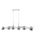 Lysandra 6 Light Bar Ceiling Pendant Polished Chrome and Smoked Glass-7