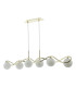 Lysandra 6 Light Bar Ceiling Pendant Polished Gold and Opal Glass-7