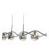 Lysandra 6 Light Bar Ceiling Pendant Polished Chrome and Smoked Glass-8