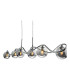 Lysandra 6 Light Bar Ceiling Pendant Polished Chrome and Smoked Glass-9