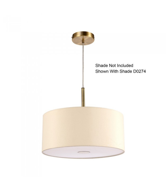 Antique Brass 3m 3 Light E27 Universal Ceiling Pendant, Suitable For A Vast Selection Of Shades - 6