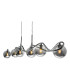 Lysandra 6 Light Bar Ceiling Pendant Polished Chrome and Smoked Glass-10