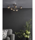Lysandra 6 Light Semi-Flush Polished Chrome and Smoked Glass-2