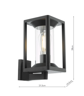 Mackenzie Outdoor Wall Light Matt Black IP65-2