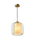 Majella Ceiling Pendant Aged Brass and Champagne Glass-1