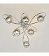 Lysandra 6 Light Semi-Flush Polished Chrome and Smoked Glass-6