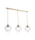 Mya 3 Light Bar Ceiling Pendant Antique Brass and Glass-1