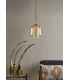 Majella Ceiling Pendant Aged Brass and Champagne Glass-3