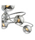 Lysandra 6 Light Semi-Flush Polished Chrome and Smoked Glass-7