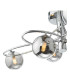 Lysandra 6 Light Semi-Flush Polished Chrome and Smoked Glass-8