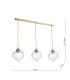 Mya 3 Light Bar Ceiling Pendant Antique Brass and Glass-3
