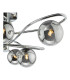 Lysandra 6 Light Semi-Flush Polished Chrome and Smoked Glass-9