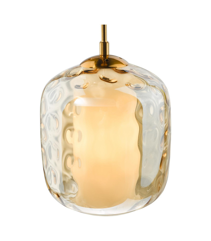 Majella Ceiling Pendant Aged Brass and Champagne Glass-6