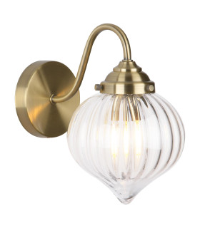 Mya Wall Light Antique Brass and Glass-1