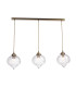 Mya 3 Light Bar Ceiling Pendant Antique Brass and Glass-5