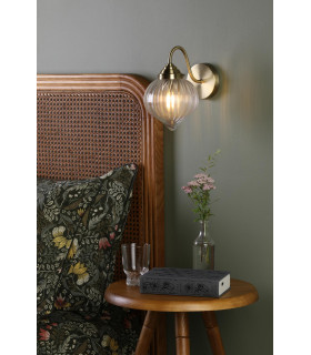Mya Wall Light Antique Brass and Glass-2