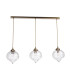 Mya 3 Light Bar Ceiling Pendant Antique Brass and Glass-6