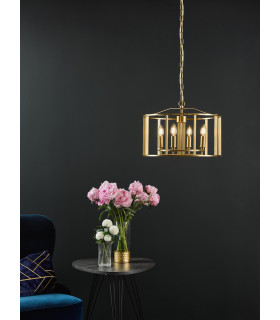 Myka 4 Light Ceiling Pendant Brushed Bronze-2