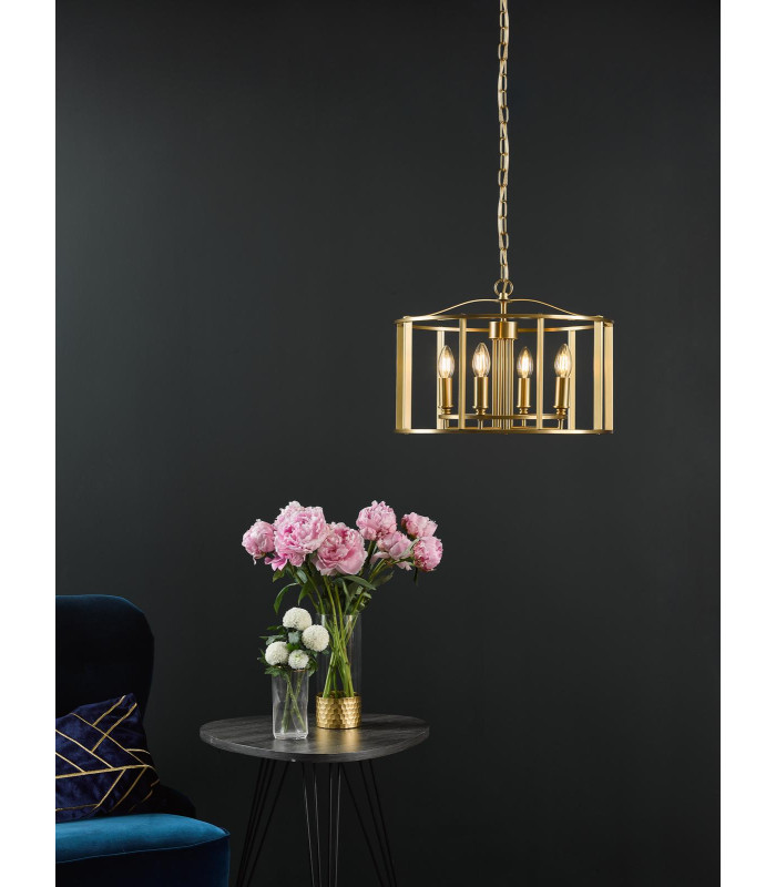 Myka 4 Light Ceiling Pendant Brushed Bronze-2