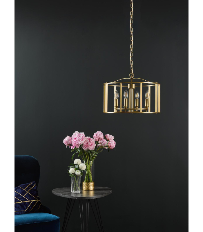 Myka 4 Light Ceiling Pendant Brushed Bronze-3