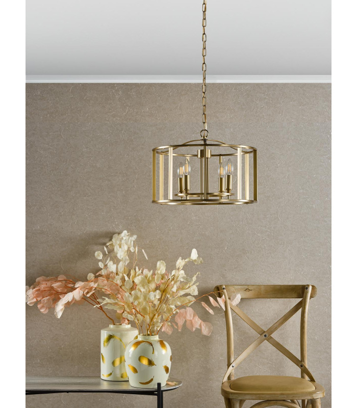Myka 4 Light Ceiling Pendant Brushed Bronze-5