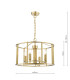 Myka 4 Light Ceiling Pendant Brushed Bronze-6