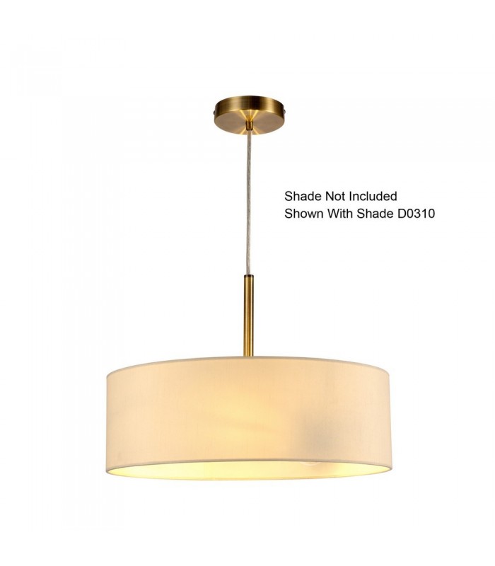 Antique Brass 3m 3 Light E27 Universal Ceiling Pendant, Suitable For A Vast Selection Of Shades - 11