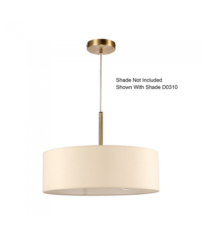 Antique Brass 3m 3 Light E27 Universal Ceiling Pendant, Suitable For A Vast Selection Of Shades - 12