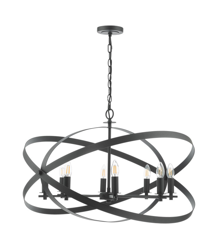 Nitya 8 Light Ceiling Pendant Matt Black-5