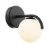 Orlena Wall Light Matt Black and Opal Glass-1