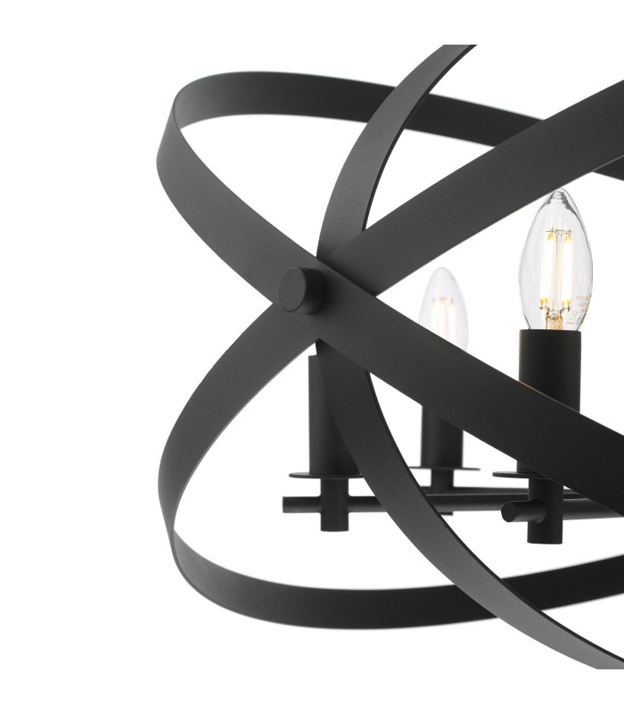 Nitya 8 Light Ceiling Pendant Matt Black-6
