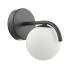 Orlena Wall Light Matt Black and Opal Glass-3
