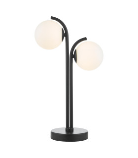 Orlena Table Lamp Matt Black and Opal Glass-1