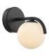 Orlena Wall Light Matt Black and Opal Glass-4