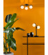 Orlena 3 Light Flush Matt Black and Opal Glass-2