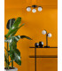 Orlena 3 Light Flush Matt Black and Opal Glass-3