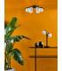 Orlena 6 Light Flush Matt Black and Opal Glass-3