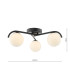 Orlena 3 Light Flush Matt Black and Opal Glass-4