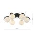 Orlena 6 Light Flush Matt Black and Opal Glass-4