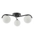 Orlena 3 Light Flush Matt Black and Opal Glass-5