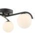 Orlena 3 Light Flush Matt Black and Opal Glass-6