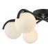 Orlena 6 Light Flush Matt Black and Opal Glass-6